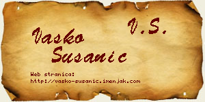 Vasko Susanić vizit kartica